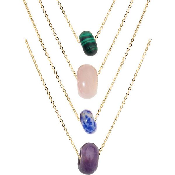 pendant necklaces minimalist gold-color stainless steel thin chain necklace round natural stone collar for man women daily all-match choke, Silver
pendant necklaces minimalist gold-color stainless steel thin chain necklace round natural stone collar for man women daily all-match choke, Silver