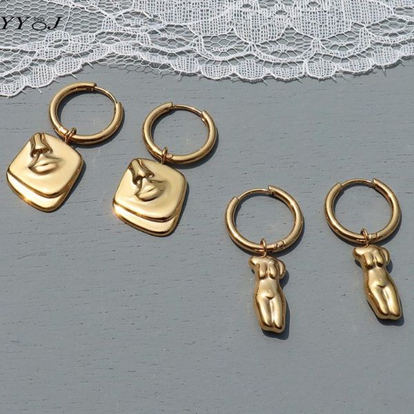 hoop & huggie women body face dangling earring for stainless steel gold small with charm vintage unique cool jewelry, Golden;silver
hoop & huggie women body face dangling earring for stainless steel gold small with charm vintage unique cool jewelry, Golden;silver