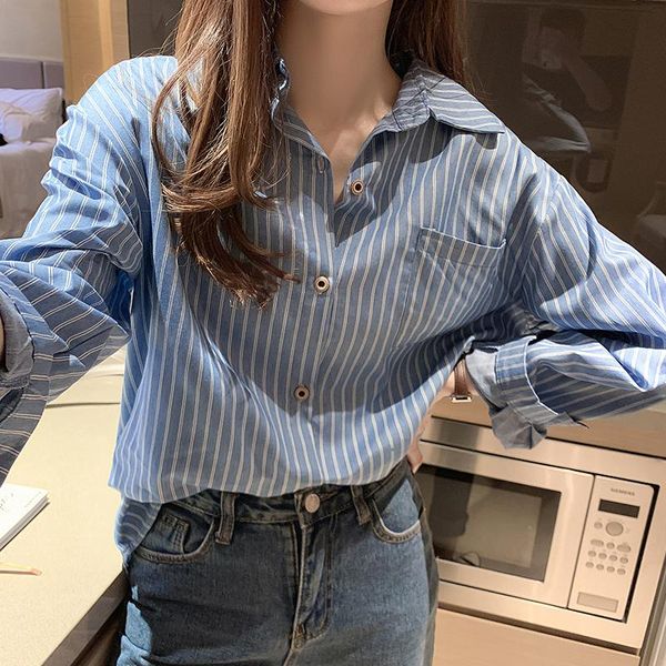 women's blouses & shirts guuzyuviz blue vertical stripes women shirt loose casual long sleeve office ladies blouse, White
women's blouses & shirts guuzyuviz blue vertical stripes women shirt loose casual long sleeve office ladies blouse, White
