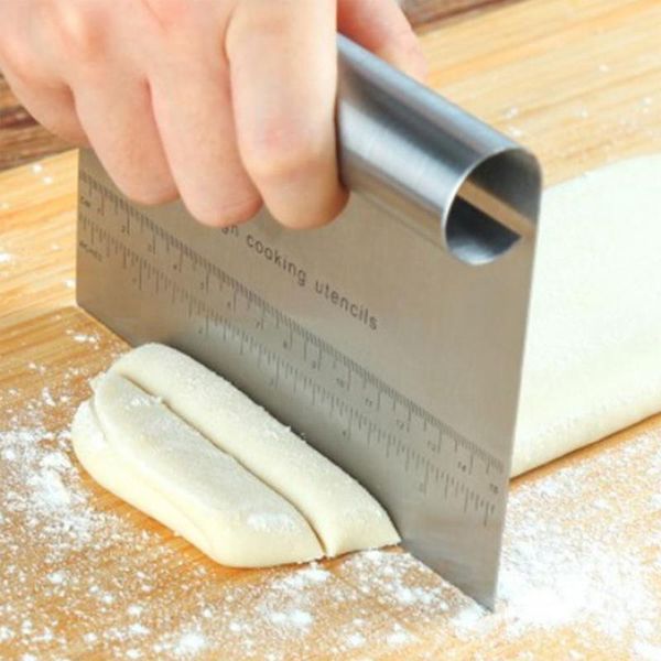 baking & pastry tools stainless steel dough scraper cake pizza cutter bread separator knife with measurement scale
baking & pastry tools stainless steel dough scraper cake pizza cutter bread separator knife with measurement scale