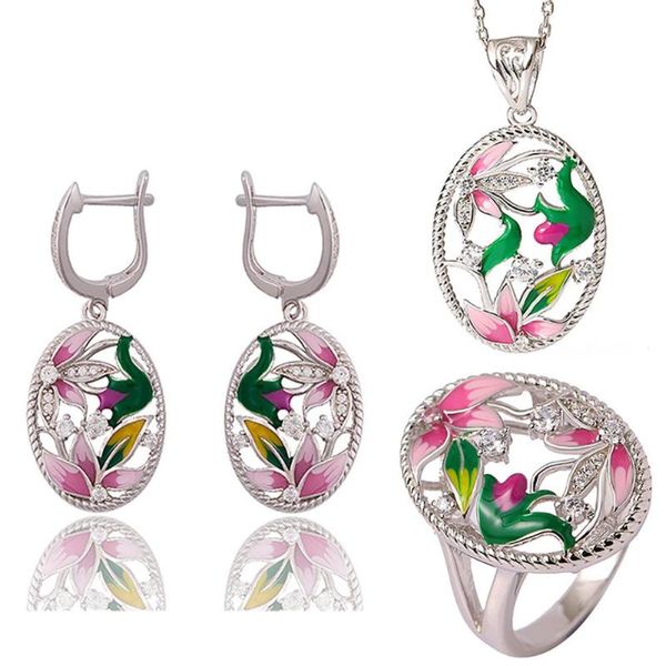 earrings & necklace 2021 trendy retro design cute lovely for girl lady enamel flower rhinestone oval dangle ring jewelry gift, Silver
earrings & necklace 2021 trendy retro design cute lovely for girl lady enamel flower rhinestone oval dangle ring jewelry gift, Silver