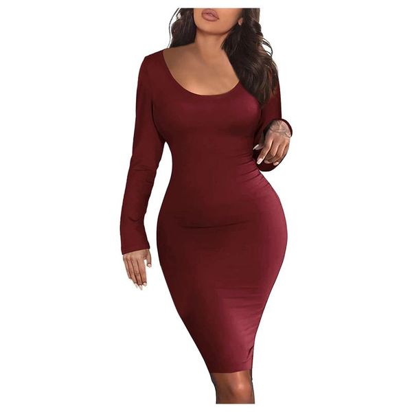 casual dresses fashion women's o-neck solid sheath tight tank dress long sleeve basic midi club for women 2021 elegant, Black;gray
casual dresses fashion women's o-neck solid sheath tight tank dress long sleeve basic midi club for women 2021 elegant, Black;gray