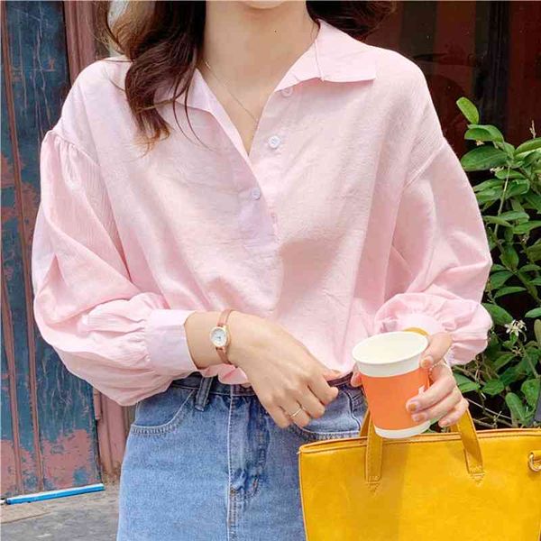women's blouses & shirts spring summer solid color lantern sleeve lady all-match gentle eight-quarter shirt fashion casual elegant, White
women's blouses & shirts spring summer solid color lantern sleeve lady all-match gentle eight-quarter shirt fashion casual elegant, White