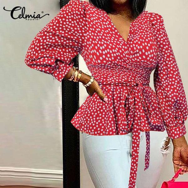 women's blouses & shirts fashion celmia women flare sleeve vintage 2021 autumn v-neck casual floral print tunic blouse belted party, White
women's blouses & shirts fashion celmia women flare sleeve vintage 2021 autumn v-neck casual floral print tunic blouse belted party, White