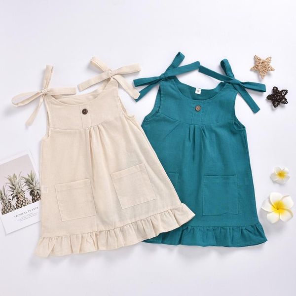 girl's dresses 40# dress 2021 baby girls kids clothes solid color sleeveless casual ruffle princess pocket sundress outfits, Red;yellow
girl's dresses 40# dress 2021 baby girls kids clothes solid color sleeveless casual ruffle princess pocket sundress outfits, Red;yellow