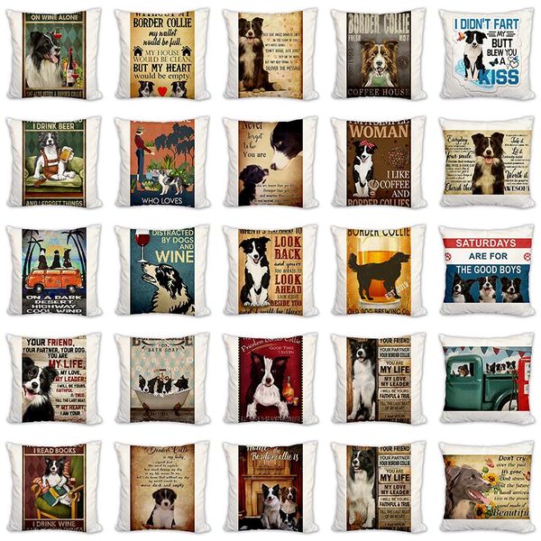 cushion/decorative pillow dog pattern linen case sofa square decorative cover animal border collie cushion 45x45cm fashion cojines
cushion/decorative pillow dog pattern linen case sofa square decorative cover animal border collie cushion 45x45cm fashion cojines