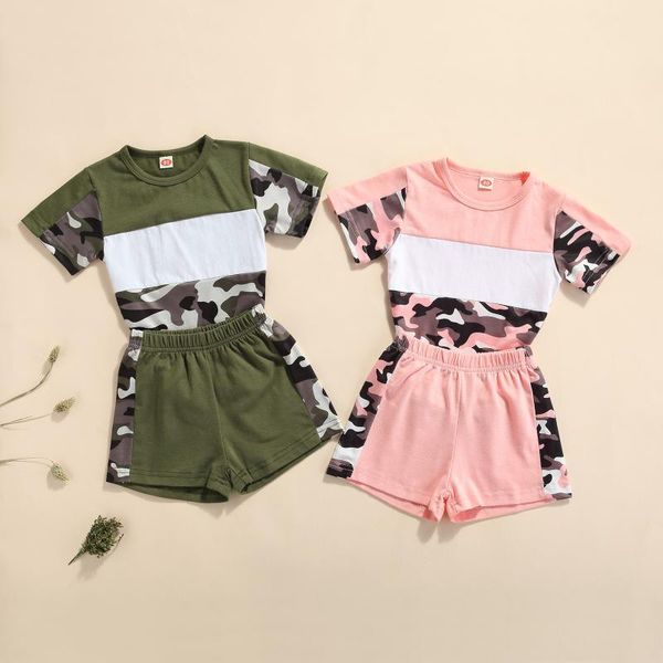 clothing sets children camouflage clothes set, contrast color short sleeve o-neck t-shirt + elastic waist shorts, White
clothing sets children camouflage clothes set, contrast color short sleeve o-neck t-shirt + elastic waist shorts, White