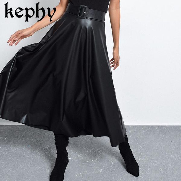 skirts high-waisted women's pleated half-length pu elegant leather skirt with belt england style black
skirts high-waisted women's pleated half-length pu elegant leather skirt with belt england style black