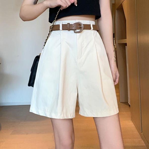 women's shorts 2021 korean style out wear loose leisure thin women summer fashion solid color high waist casual wide leg, White;black
women's shorts 2021 korean style out wear loose leisure thin women summer fashion solid color high waist casual wide leg, White;black