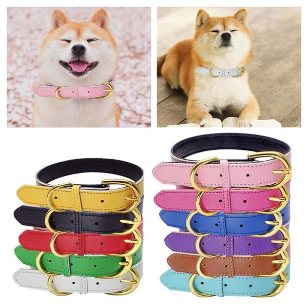 dog collars & leashes 10 colors collar pu leather pet adjustable neck strap with metal buckle necklave belt for small dogs
dog collars & leashes 10 colors collar pu leather pet adjustable neck strap with metal buckle necklave belt for small dogs