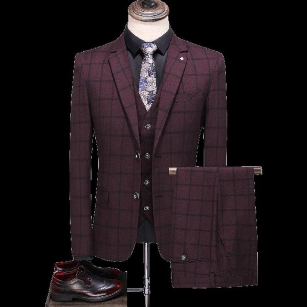 men's suits & blazers (jacket+pants+vest) custom made groomsmen checked single breasted groom tuxedos shawl lapel men 3 pieces wedding, White;black
men's suits & blazers (jacket+pants+vest) custom made groomsmen checked single breasted groom tuxedos shawl lapel men 3 pieces wedding, White;black