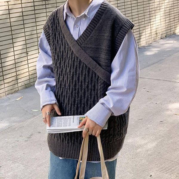 men's vests v-neck sweater vest men warm fashion retro knitted pullover korean loose casual sleeveless mens jumper clothes m-2xl, Black;white
men's vests v-neck sweater vest men warm fashion retro knitted pullover korean loose casual sleeveless mens jumper clothes m-2xl, Black;white