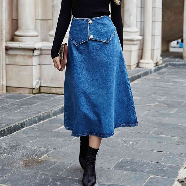 skirt blue a line denim maxi skirt women 2021 vintage summer with zipper button ladies casual loose streetwear patchwork jean skirts hsqs, Black
skirt blue a line denim maxi skirt women 2021 vintage summer with zipper button ladies casual loose streetwear patchwork jean skirts hsqs, Black