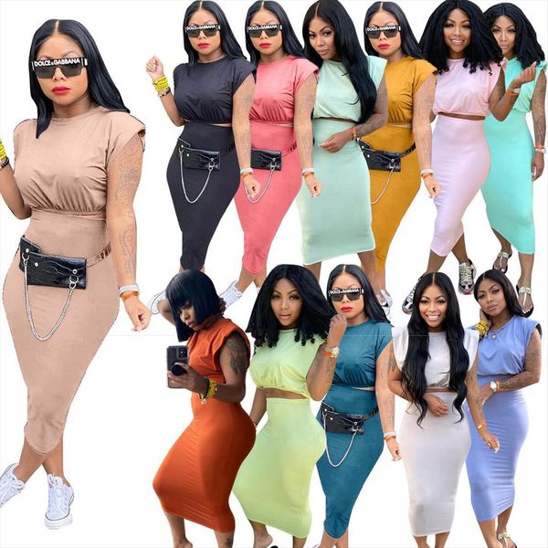 summer two piece set womens tracksuits solid color casual short sleeve o neck t shirt amp bodycon skirts fashion, Gray
summer two piece set womens tracksuits solid color casual short sleeve o neck t shirt amp bodycon skirts fashion, Gray