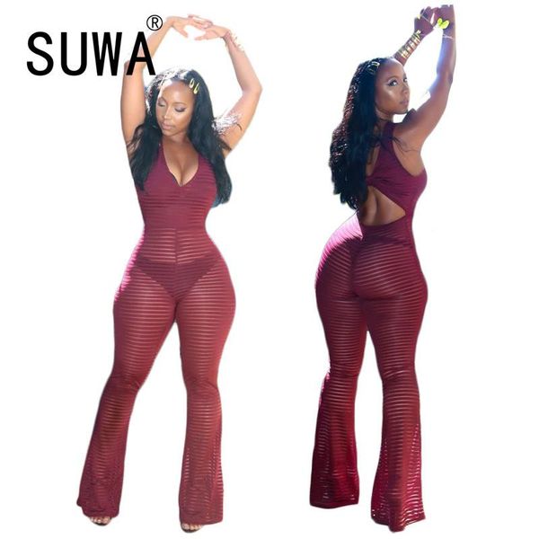 women fashion u neck condole belt backless skinny jumpsuits tight club party lady sheath bodysuits women's & rompers, Black;white
women fashion u neck condole belt backless skinny jumpsuits tight club party lady sheath bodysuits women's & rompers, Black;white