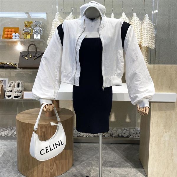women's jackets brand original design 2021 contrast color patchwork long sleeve thin coat versatile casual sports baseball wear jacket, Black;brown
women's jackets brand original design 2021 contrast color patchwork long sleeve thin coat versatile casual sports baseball wear jacket, Black;brown