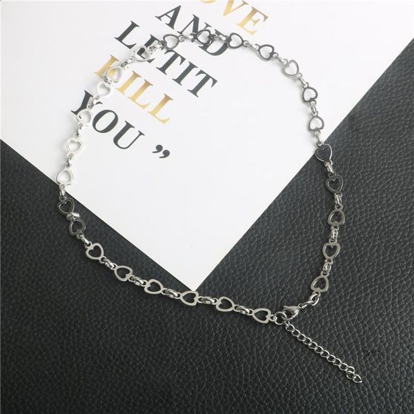 chains hip hop love hollow stitching titanium steel necklace fashion men's and women's stainless all-match, Silver
chains hip hop love hollow stitching titanium steel necklace fashion men's and women's stainless all-match, Silver