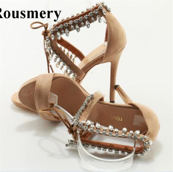 women beautiful open toe suede leather rhinestone high heel sandals crystal strap cross zipper-up dress shoes wedding, Black
women beautiful open toe suede leather rhinestone high heel sandals crystal strap cross zipper-up dress shoes wedding, Black