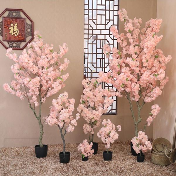 2m(6.6ft) height pink color cherry blossom tree with vase set for home living room table potted plants diy wedding decorations decorative fl
2m(6.6ft) height pink color cherry blossom tree with vase set for home living room table potted plants diy wedding decorations decorative fl