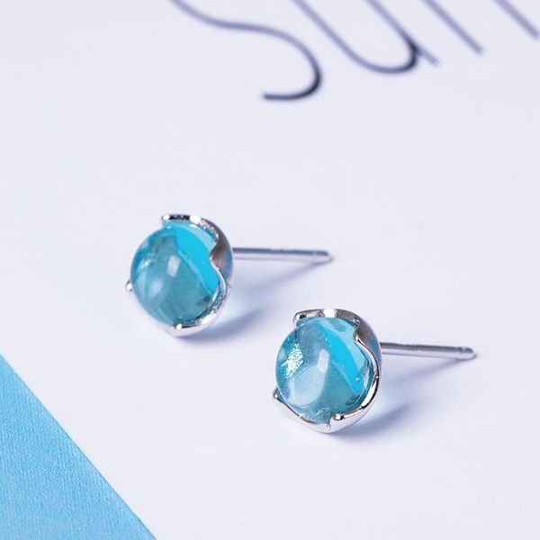 stud 925 sterling silver earrings for women blue crystal round korean female brincos fashion jewelry, Golden;silver
stud 925 sterling silver earrings for women blue crystal round korean female brincos fashion jewelry, Golden;silver