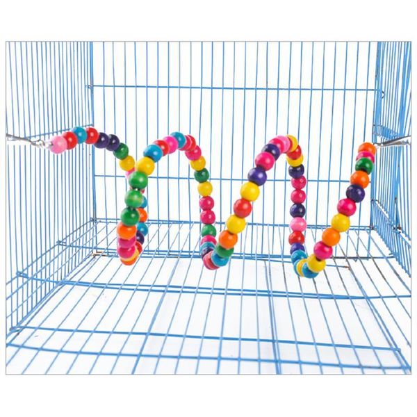 other bird supplies wooden ladder toy colorful bead spiral design parrot swing perch for cages decor pet funny favor
other bird supplies wooden ladder toy colorful bead spiral design parrot swing perch for cages decor pet funny favor