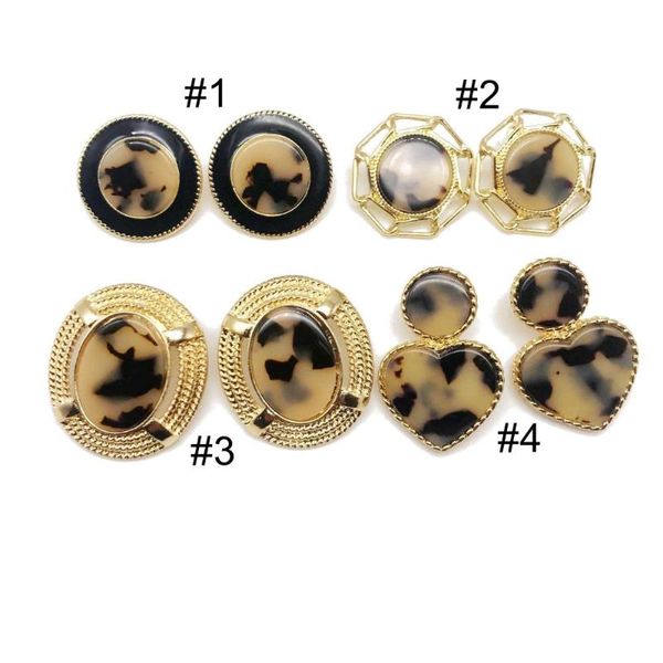 clip-on & screw back leopard print resin alloy geometric clip earring for women, Silver 
clip-on & screw back leopard print resin alloy geometric clip earring for women, Silver