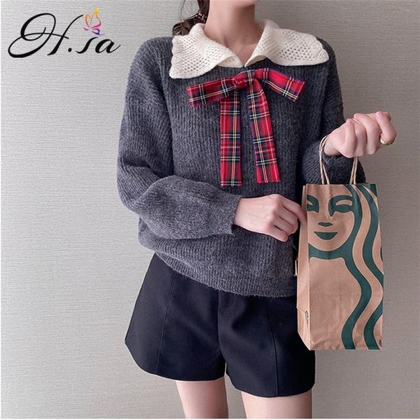 women's sweaters h.sa winter cute 2021 butterfly collar lace stitch sweater jumpers harajuku chic sweet girls plaid, White;black
women's sweaters h.sa winter cute 2021 butterfly collar lace stitch sweater jumpers harajuku chic sweet girls plaid, White;black