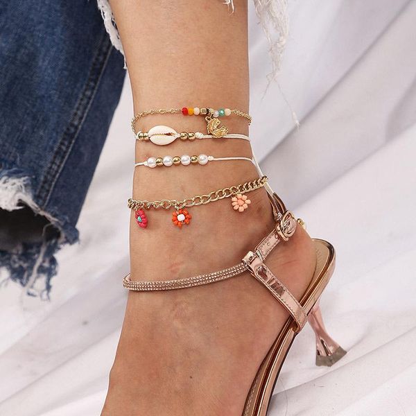 anklets sea shell flowers ethnic chains foot fashion pearl glazed vintage leg bracelet 4pcs sets, Red;blue
anklets sea shell flowers ethnic chains foot fashion pearl glazed vintage leg bracelet 4pcs sets, Red;blue