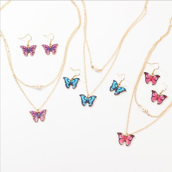 colorful realistic butterfly necklaces earring jewelry sets gsfs010 fashion women gift earrings necklace set, Silver
colorful realistic butterfly necklaces earring jewelry sets gsfs010 fashion women gift earrings necklace set, Silver