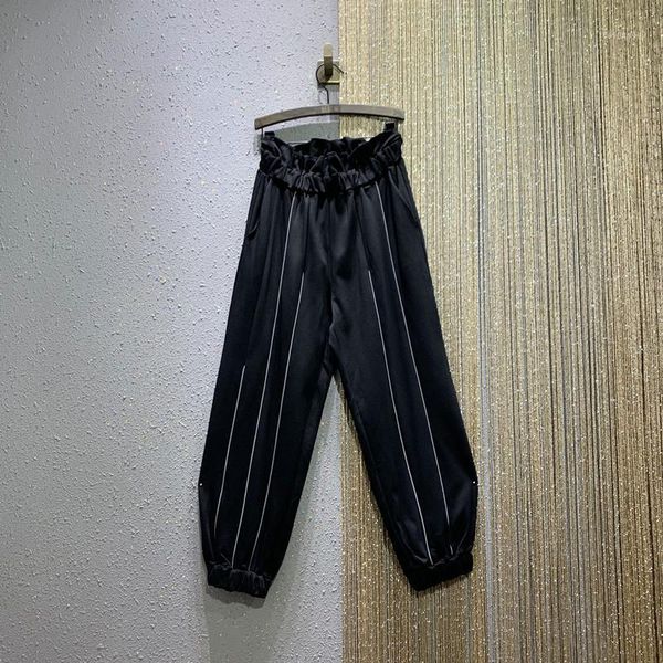 casual pants for women 2021 spring elastic high waist bud reflective ankle-tied harem korean trouser girls trousers women's & capris, Black;white
casual pants for women 2021 spring elastic high waist bud reflective ankle-tied harem korean trouser girls trousers women's & capris, Black;white