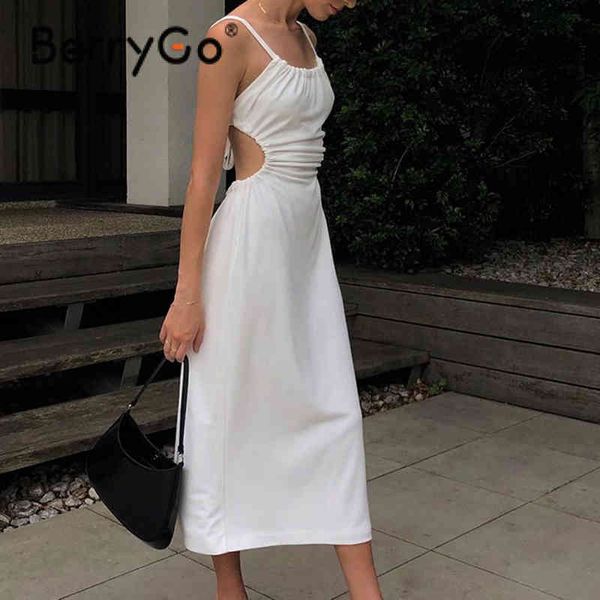 berrygo bandage spaghetti straps women's dress summer a-line solid sleeveless ladies dresses high street backless vestidos 210513, Black;gray
berrygo bandage spaghetti straps women's dress summer a-line solid sleeveless ladies dresses high street backless vestidos 210513, Black;gray