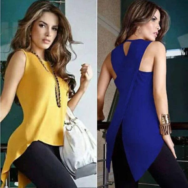 women's tanks & camis womens summer loose fit vest cross irregular back blouse ladies sleeveless crew neck casual t-shirts elegant eye-, White 
women's tanks & camis womens summer loose fit vest cross irregular back blouse ladies sleeveless crew neck casual t-shirts elegant eye-, White