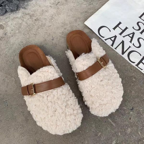 slippers luxury curly wool fur women winter shoes ladies fleeces sandalias warm plush slides belt buckle fluffy mules female, Black
slippers luxury curly wool fur women winter shoes ladies fleeces sandalias warm plush slides belt buckle fluffy mules female, Black