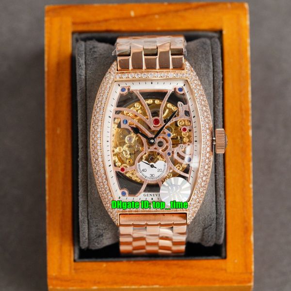 rrf luxury watches cintrée curvex 8880 b sg diamond case automatic mechanical mens watch skeleton dial rose gold bracelet gents wristwatches, Slivery;brown
rrf luxury watches cintrée curvex 8880 b sg diamond case automatic mechanical mens watch skeleton dial rose gold bracelet gents wristwatches, Slivery;brown