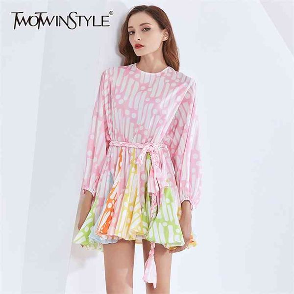 elegant printed women dress o neck lantern sleeve high waist lace up bowknot hit color casual dresses female 210520, Black;gray
elegant printed women dress o neck lantern sleeve high waist lace up bowknot hit color casual dresses female 210520, Black;gray