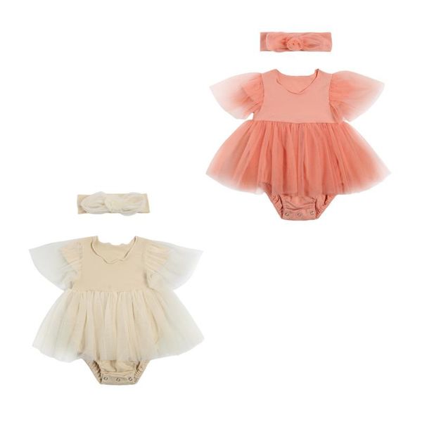 0-24m princess baby girl romper dress summer lace short sleeve solid color tulle tutu playsuit + headband rompers, Blue
0-24m princess baby girl romper dress summer lace short sleeve solid color tulle tutu playsuit + headband rompers, Blue