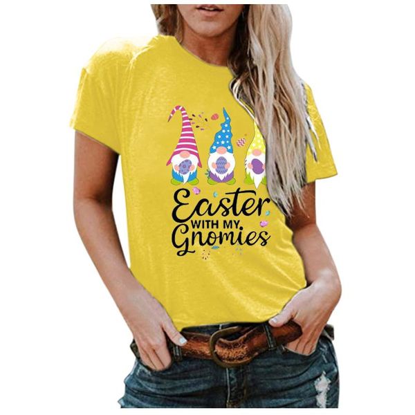 women's t-shirt t-shirts 'easter with my gnomies' letter printed harajuku o neck short sleeve oversize tee loose summer tshi, White
women's t-shirt t-shirts 'easter with my gnomies' letter printed harajuku o neck short sleeve oversize tee loose summer tshi, White