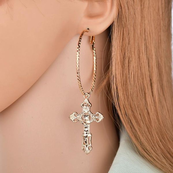 hoop & huggie vintage earrings crosses for women 2021 trend hanging pendant jewelry gold silver color gothic accessories korean, Golden;silver
hoop & huggie vintage earrings crosses for women 2021 trend hanging pendant jewelry gold silver color gothic accessories korean, Golden;silver