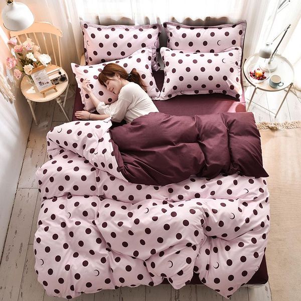 bedding sets pink quilt cover polka dot printing fashion set a/b double-sided pattern soft bed sheets and pillowcases
bedding sets pink quilt cover polka dot printing fashion set a/b double-sided pattern soft bed sheets and pillowcases