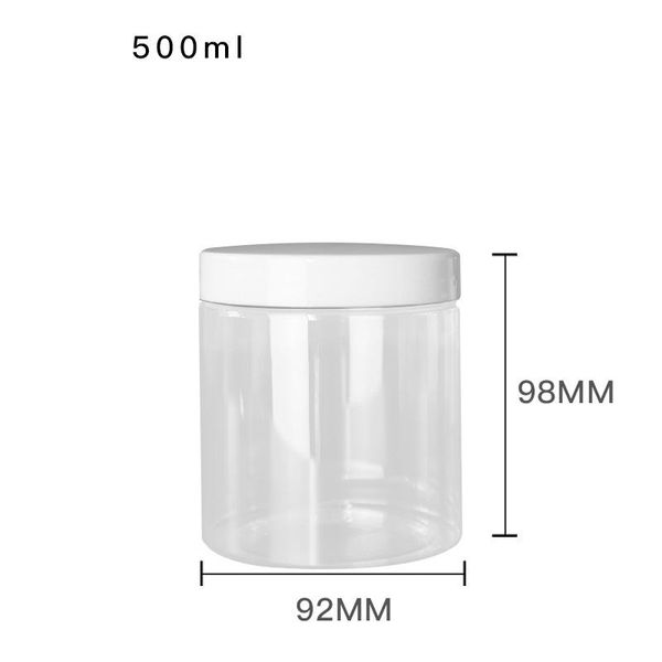 storage bottles & jars wholesales empty 500ml plastic cream jar black white clear aluminum lid hair mask refillable container 20pcs/lot
storage bottles & jars wholesales empty 500ml plastic cream jar black white clear aluminum lid hair mask refillable container 20pcs/lot