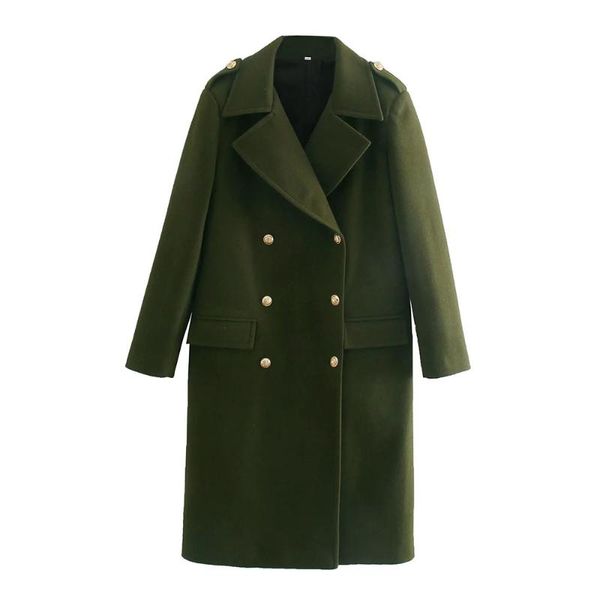 women's wool & blends bbwm 2021 women autumn office lady armygreen long sleeve coat female vintage streetwear double breasted casual lo, Black
women's wool & blends bbwm 2021 women autumn office lady armygreen long sleeve coat female vintage streetwear double breasted casual lo, Black