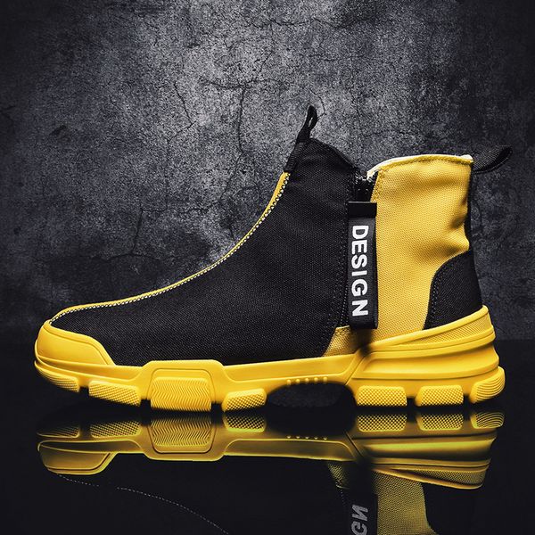 new men canvas casual shoes men fashion patchwrok color street tide high sneakers sport flat shoes, Black
new men canvas casual shoes men fashion patchwrok color street tide high sneakers sport flat shoes, Black