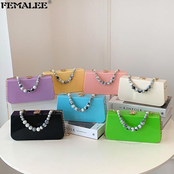 shoulder bags small candy color pvc handbags for women beaded handle box shaped messenger purses fashion chic female acrylic tote sac
shoulder bags small candy color pvc handbags for women beaded handle box shaped messenger purses fashion chic female acrylic tote sac
