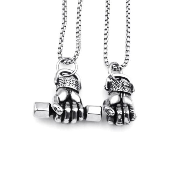 pendant necklaces boxing gloves fist dumbbells necklace gifts for men choker hiphop chain sport fitness jewelry birthday, Silver
pendant necklaces boxing gloves fist dumbbells necklace gifts for men choker hiphop chain sport fitness jewelry birthday, Silver