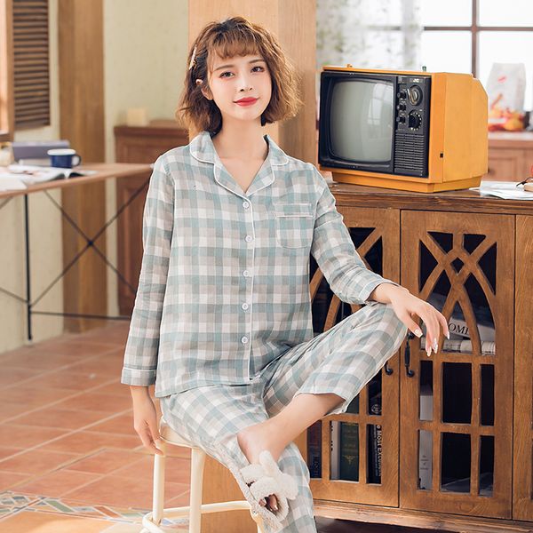 women's sleepwear big size women home wear lounge clothes long sleeve pajamas sets cotton plaid girls nightwear housewear pijamas, Black;red
women's sleepwear big size women home wear lounge clothes long sleeve pajamas sets cotton plaid girls nightwear housewear pijamas, Black;red