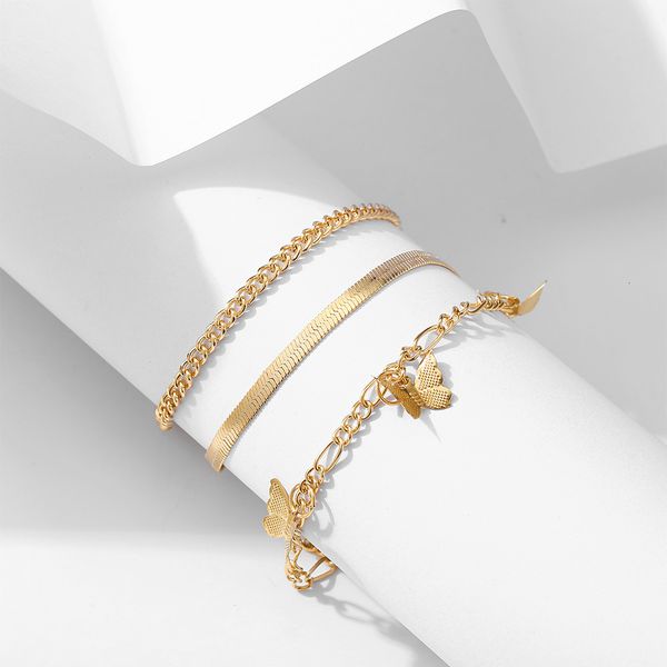 creative snake bone chain butterfly pendant punk style personality alloy multi layer anklet female, Red;blue
creative snake bone chain butterfly pendant punk style personality alloy multi layer anklet female, Red;blue