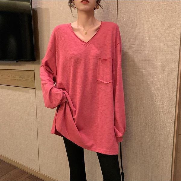 women's t-shirt spring fattening plus size korean loose 240 kg medium length slim versatile v-neck long sleeve 300 for women, White
women's t-shirt spring fattening plus size korean loose 240 kg medium length slim versatile v-neck long sleeve 300 for women, White