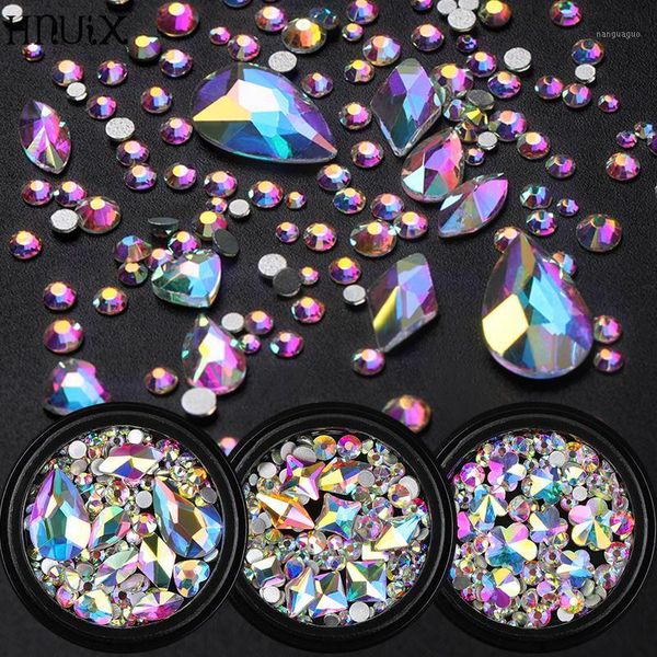 1 box mixed 3d rhinestone nail art decorations crystal gems jewelry gold ab shiny stones charm glass manicure accessoi1, Silver;gold
1 box mixed 3d rhinestone nail art decorations crystal gems jewelry gold ab shiny stones charm glass manicure accessoi1, Silver;gold
