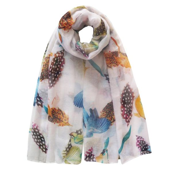 scarves feather bird print women's scarf shawl wrap soft lightweight for all seasons, Blue;gray
scarves feather bird print women's scarf shawl wrap soft lightweight for all seasons, Blue;gray