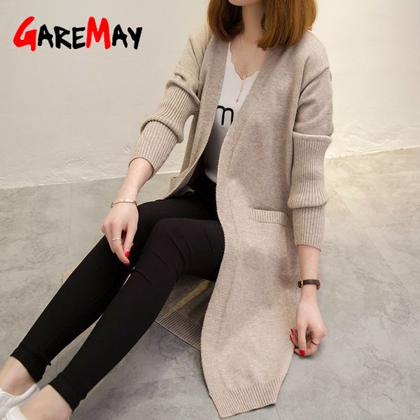 winter long sweater cardigan for women loose sleeve knitted female autumn casual knit jacket coat women's 210428, White
winter long sweater cardigan for women loose sleeve knitted female autumn casual knit jacket coat women's 210428, White